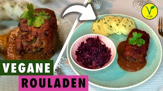 Mit diesen veganen Rouladen überzeugst du jeden Fleischfresser   Vegane Rouladen mit Bratensoße [upl. by Razaele515]