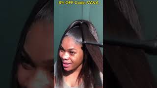 3D 360 GLUELESS Deep Part Lace Wig Review Watch How To Restyle Ponytail [upl. by Trinl]