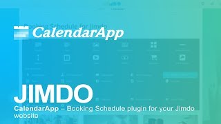 CalendarApp – Booking Schedule plugin for your Jimdo website [upl. by Colas]