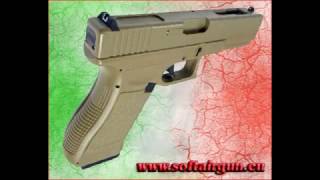 PISTOLA G18C TAN ELETTRICA COLPO SINGOLORAFFICA CYMA [upl. by Bael285]