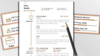 Resume Template in Word 😍  FREE DOWNLOAD DOCX⬇  Minimalist 2020 [upl. by Zack]