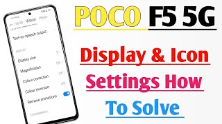 POCO F5 5G Display amp Icon Settings How To Solve [upl. by Comras]