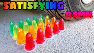 ASMR SATISFYING VIDEOS  Crushing Crunchy amp Soft Things by Car [upl. by Ehtylb]