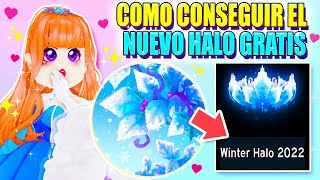 👑 TRUCO para CONSEGUIR GRATIS el NUEVO HALO de INVIERNO 2022 👑 Royale High ROBLOX [upl. by Balkin]