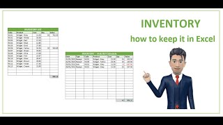 How to keep Inventory using an Excel Spreadsheet  create your own Template [upl. by Camilla89]