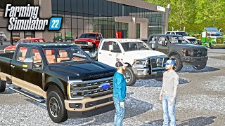 BUYING THE BEST FARM TRUCK TRUCK SHOPPING  FARMING SIMULATOR 22 [upl. by Ariew]