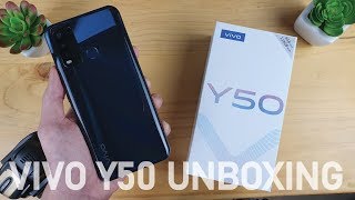 Vivo Y50 Unboxing  HandsOn Design Unbox Set Up new Camera Test [upl. by Clabo]