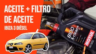 Cambio de aceite y de filtro de aceite IBIZA 3 14 TDI 🛢 [upl. by Mulloy]