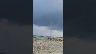 Tornadic waterspout off the coast of Mexico beach travel tornado mexico beachdestination [upl. by Hance]