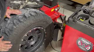 Dismount and Mount 35x1250x17 with WEAVER® TIRE CHANGER [upl. by Aldous]