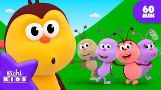 ¡Vamos a contar los bichitos 🐞Cinco Bichitos  Aventura en la colina Bichikids 🌈 El Reino Infantil [upl. by Ylas]