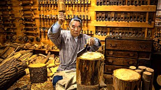 How Japanese Wooden Ladles Are Made This 87YearOld Craftsman Has Hand Carved Ladles For 70 Years [upl. by Fabyola]