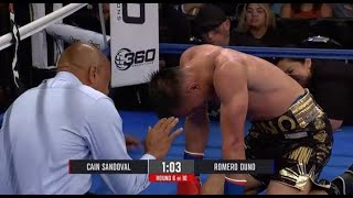 FULL FIGHT Romero Duno vs Cain Sandoval TKO Full Fight Highlights KNOCKOUT [upl. by London635]