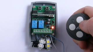 Universal RollingFixed code 2ch receiver programming video with Mhouse remote [upl. by Shepley348]