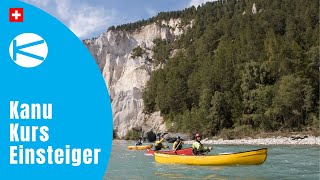 Wie sieht ein Kanu Kurs für Einsteiger aus  Wildwasser  Vorderrhein [upl. by Racso]