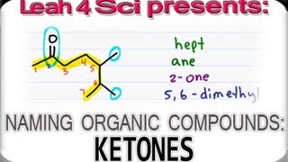 Naming Ketones Using IUPAC Nomenclature  Organic Chemistry tutorial by Leah4sci [upl. by Sela]