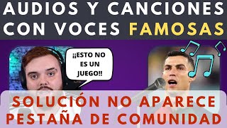 SOLUCIONADO No aparece la Pestaña de Comunidad en Kits AI  Crear Audios con voces de Famosos FÁCIL [upl. by Saduj]