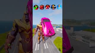 🚘CR7 vs Messi vs Mbappe vs Neymar vs Thanos Characters ⚽️beamngdrive simulator shorts football [upl. by Kehoe]