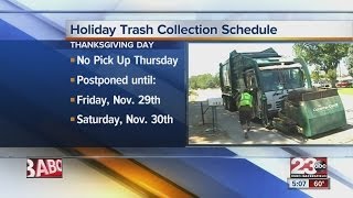 Holiday trash pickup changes schedules [upl. by Llennoj]