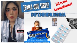 DIFENIDRAMINA para que sirve Doctoraleon y efectos secundarios [upl. by Htial]