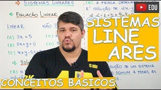 🔴 SISTEMAS  CONCEITOS BÁSICOS EQUAÇÃO LINEAR [upl. by Aryam]