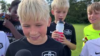 Interview med U12 drengene fra SfB om skolestart og deres trænere [upl. by Kanya]