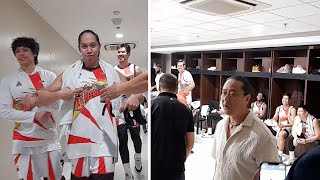 SMB dugout celebration after sweeping Ginebra in 2024 PBA Commissioners Cup semis [upl. by Ayekram848]