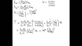 473 Electromagnetismo  Ondas  Coeficientes de reflexión y transmisión polarización perpendicular [upl. by Fu]