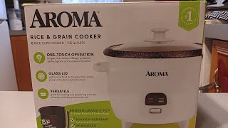 Aroma Rice amp Grain Cooker unboxing ricecooker [upl. by Pickens]