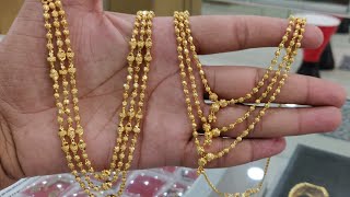 Simple And Light Weight Golden chain beads MalaContact on WhatsApp 📲 918140960260The jewellary p [upl. by Ert]