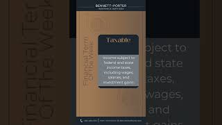 💡 Financial Term of the Week Taxable Income 💡 [upl. by Rothstein145]