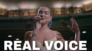 Dua Lipa Real Voice No Autotune [upl. by Hagep307]