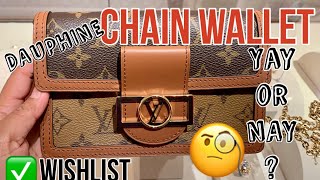 Glimpse Louis Vuitton Dauphine Chain Wallet [upl. by Ona957]