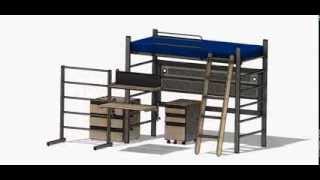 WSU Pullman Bunk Bed Assembly Instructions [upl. by Cathey]