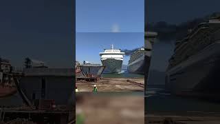 Carnival Sensation beaching in scrapyard [upl. by Sellers]