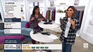 Franco Sarto Cassidy Slingback Pointed Toe Flats on QVC PM Style w Amy Strahn amp Jeannette Josue [upl. by Menard292]