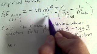 Calculate the Energy frequency amp wavelength of an electron transition in the Bohr Atom [upl. by Inger]