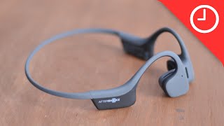 Review Trekz Air bone conduction headphones from Aftershockz [upl. by Odrahcir]