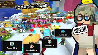 4 BGtuber Vs 12 Max Talent Players in Bedwars Blockman Go [upl. by Aimit]