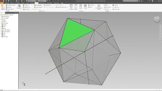 Icosahedron pattern method  Autodesk Inventor [upl. by Annaed]