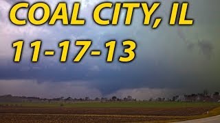 111713 Coal City  Wilmington IL Storm Chase EF2 Tornado [upl. by Davey635]