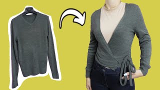 Sewing tips how to make a cape from an old sweater in 30 minutes [upl. by Ellezaj126]