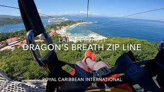 Labadee Haiti Dragons Breath Zip Line Royal Caribbeans Private Island Destination [upl. by Plunkett]