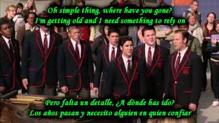 Glee  Somewhere only we know  Sub spanish with lyrics [upl. by Krute68]