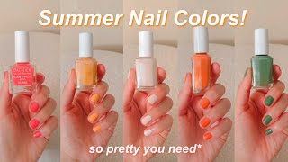 My Favorite Nail Polishes for Summer  Nail Polish Swatches  summer nl ideas  pacifica  essie [upl. by Sivra348]