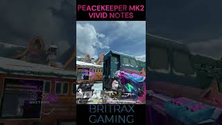 PEACEKEEPER MK2 VIVID NOTES LEGENDARY CAMO KILL EFFORT AND RELOADING codm cod ghostcodm [upl. by Holland]