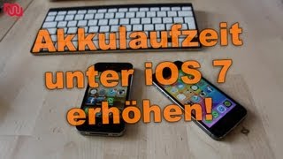 Die Akkulaufzeit unter iOS 7 erhöhen  TIPPS amp TRICKS [upl. by Barclay]