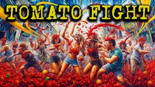 La Tomatina History Unveiling the Origins of Spains Legendary Tomato Fight Festive Celebration [upl. by Ainar]