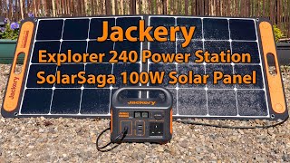 Jackery Explorer 240 portable power station SolaSaga 100W solar panel [upl. by Aziul486]