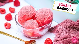 Sorbet framboise  la recette maison facile et délicieuse [upl. by Ennayt684]